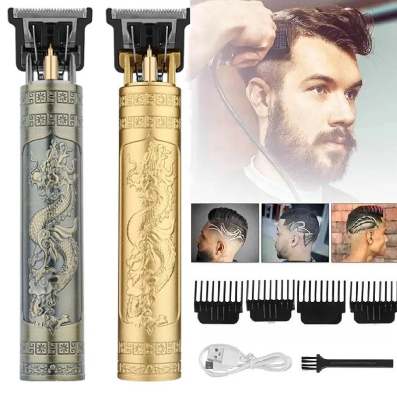 Beard Trimmer Cordless - เครื่องโกนหนวดไฟฟ้า T9 แบบไร้สายสำหรับผู้ชาย พร้อมหวีรองตัด 4 ขนาด