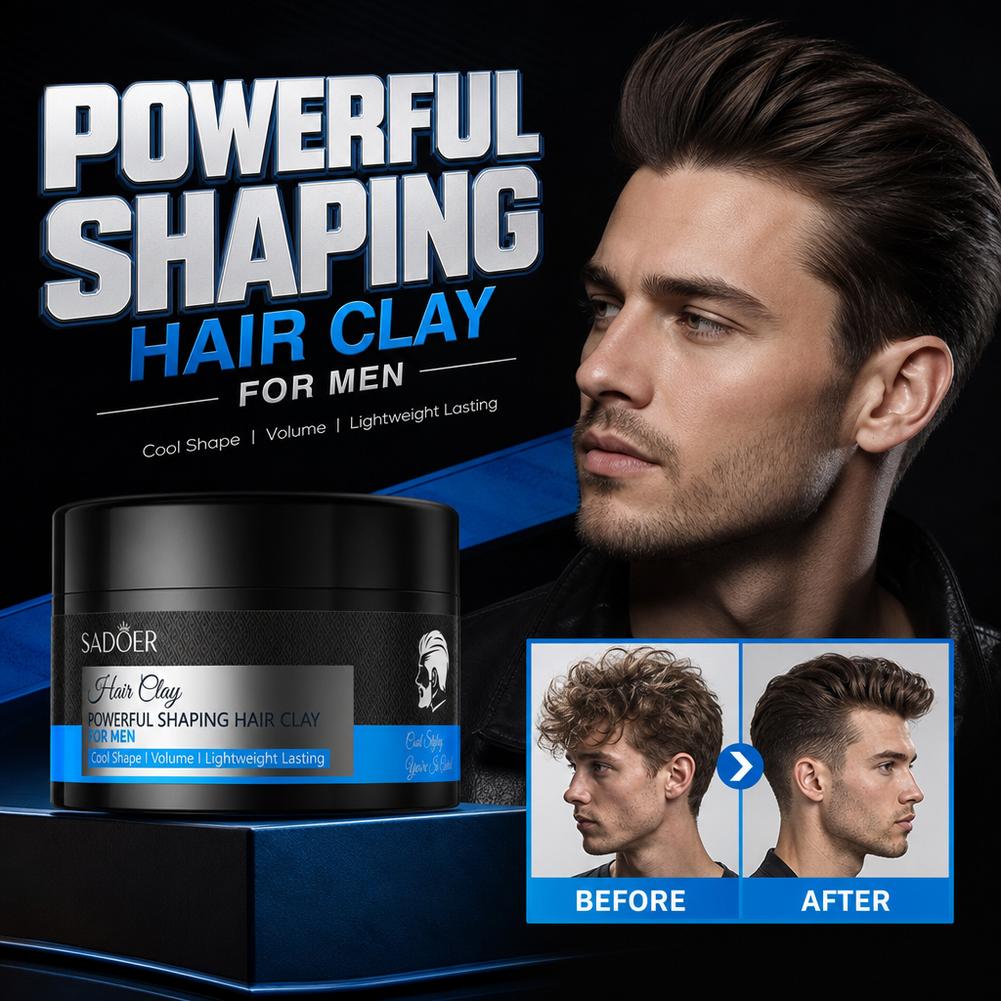 Men'S Grooming Haircut - ดินเหนียวจัดแต่งทรงผมเนื้อแมท ติดทนนาน ไม่เหนียวเหนอะหนะ แว็กซ์โพเมด ครีมจัดแต่งทรงผมสำหรับผู้ชาย ใช้ได้ทุกวัน