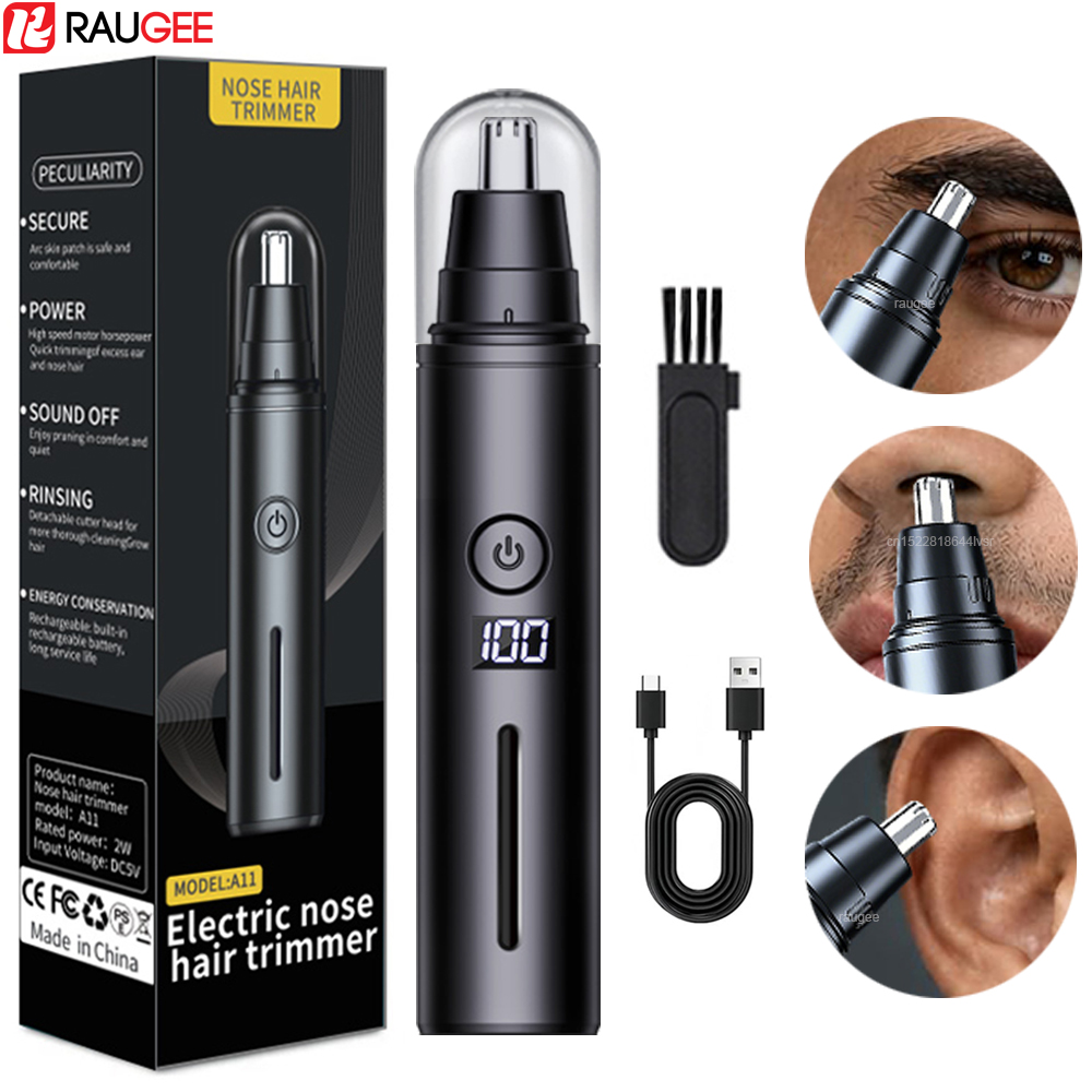 Men'S Grooming Haircut - เครื่องตัดขนจมูกสำหรับผู้ชาย เครื่องตัดขนจมูกแบบพกพาขนาดเล็ก เครื่องตัดขนจมูกและหูไฟฟ้า ชาร์จผ่าน USB กำจัดขนจมูก