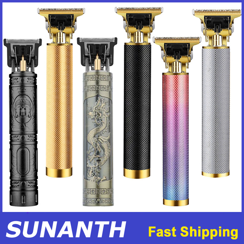 Beard Trimmer Cordless - T9 เครื่องตัดผมไฟฟ้า 4 หวีรองตัด แปรงทำความสะอาด สายชาร์จ
