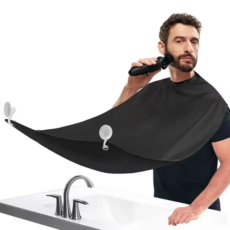 Men'S Grooming & Health Made Simple - ผ้ากันเปื้อนโกนหนวดสำหรับผู้ชาย กันน้ำ ใช้สำหรับตัดผม จับเศษผม ทำความสะอาด อุปกรณ์โกนหนวด