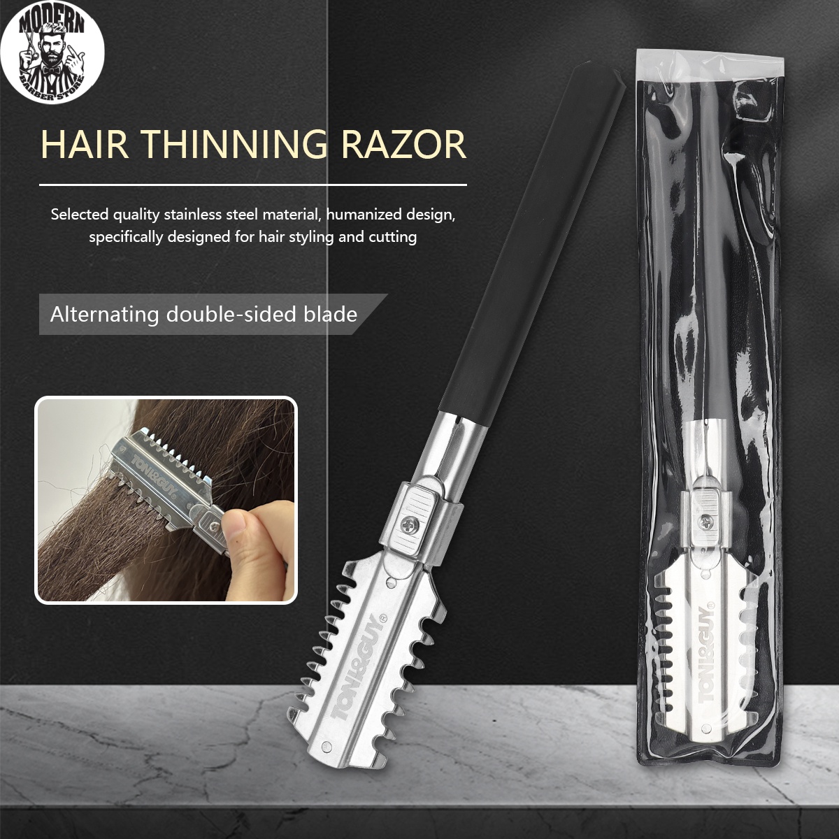 Men'S Grooming Haircut - มีดโกนสองคมสำหรับตัดผม ใบมีดโกนแบบแมนนวล อุปกรณ์ตัดผม เครื่องเล็มหนวดเครา อุปกรณ์จัดแต่งทรงผมสำหรับร้านตัดผม