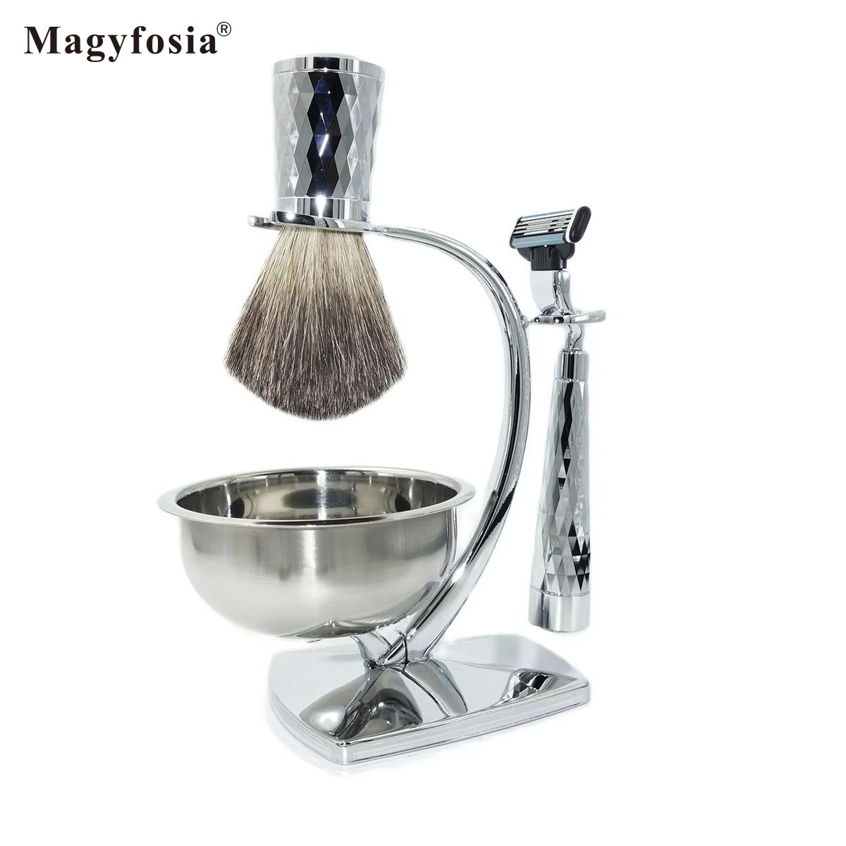 Mens Grooming Kit Gift - ชุดโกนหนวดแม็กย์โฟเซีย นิว ชายน์ ทวินเคิล สำหรับผู้ชาย แบบแมนนวล