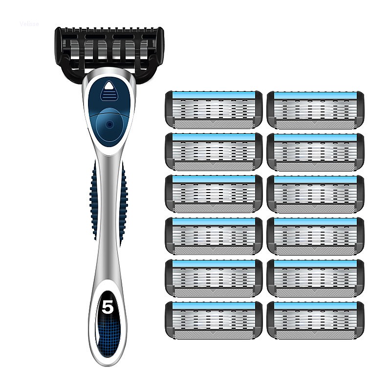 Men'S Grooming Blade - ใบมีดโกน 5 ชั้น สำหรับผู้ชาย แบบเปลี่ยนได้ ใช้กับเครื่องโกนหนวด