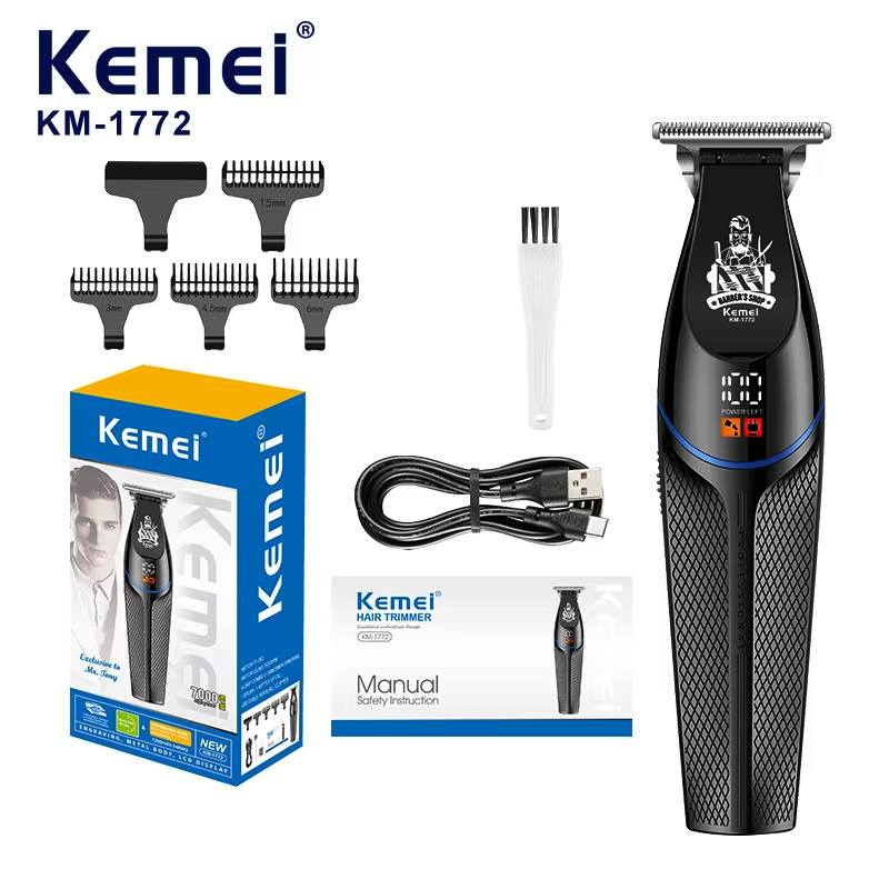 เครื่องตัดผม Kemei KM-1772 700 - Beard Trimmer Cordless บทวิจารณ์และราคา