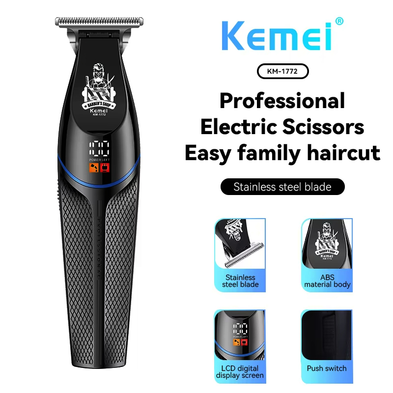 เครื่องตัดผม Kemei KM-1772 700 - Beard Trimmer Cordless บทวิจารณ์และราคา