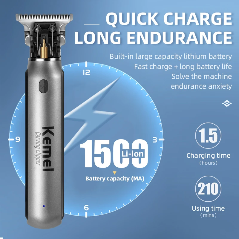Kemei ที่ตัดผมไฟฟ้าแบบมืออาชีพ - Beard Trimmer Cordless บทวิจารณ์และราคา