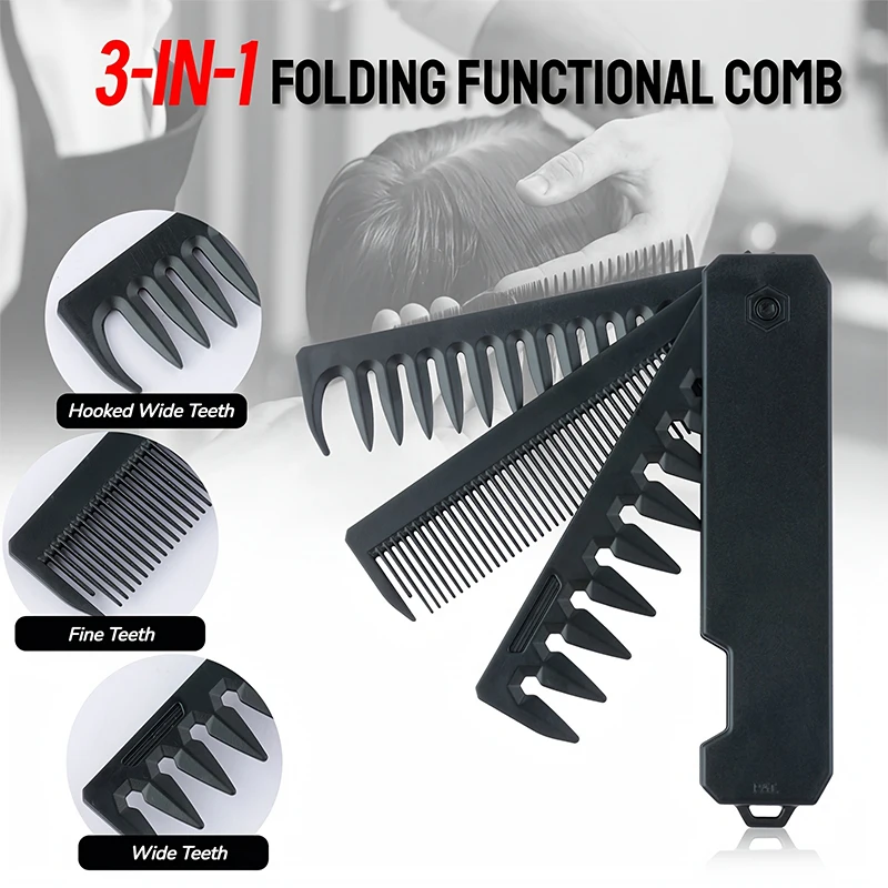 หวีจัดแต่งทรงผม 3-in-1 แบบพับไ - Mens Grooming Kit Gift บทวิจารณ์และราคา