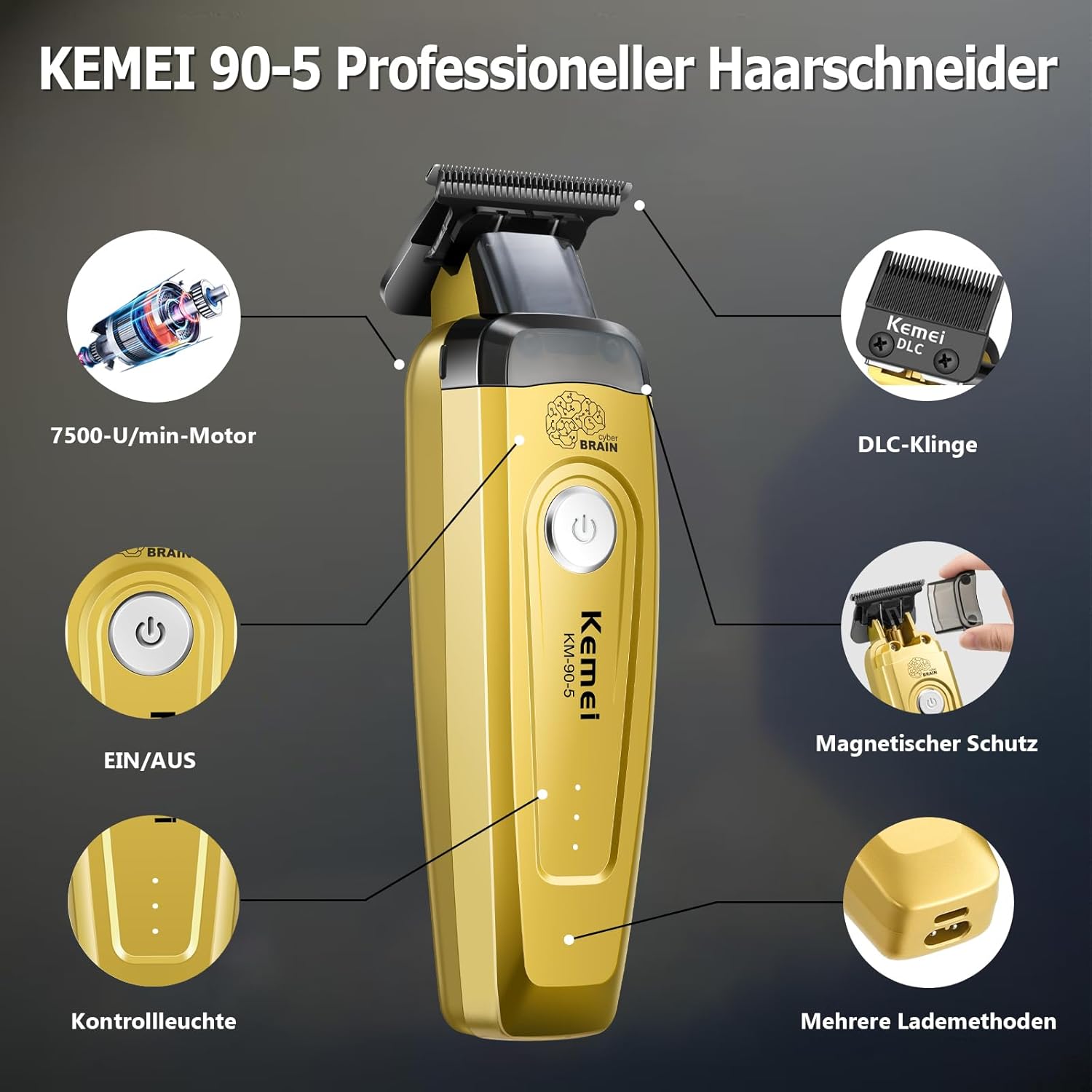 เครื่องตัดผม KEMEI สำหรับผู้ชา - Beard Trimmer Cordless บทวิจารณ์และราคา